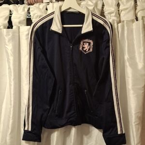 Tommy Hilfiger Navy Running Jacket with White,pink,navy Trim XL 🩵🩵🩵🩵